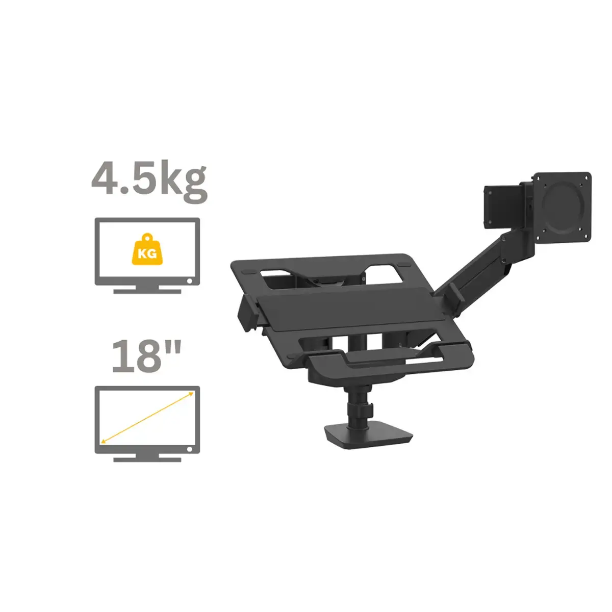 Support PC portable pour bras Tallo - Noir - Fellowes photo du produit