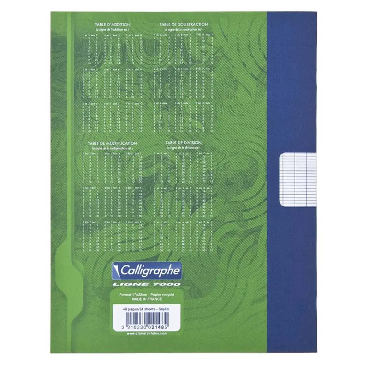 Cahier de brouillon réglure Seyès - 17 x 22 cm - 48 pages - Clairefontaine photo du produit
