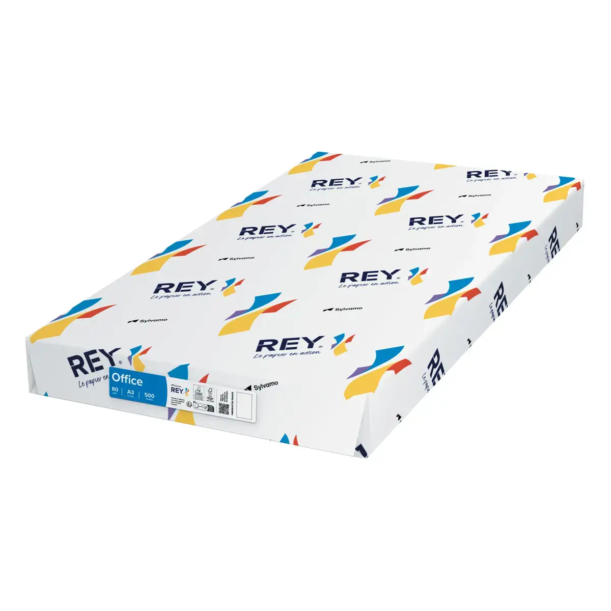5 Ramettes de papier blanc - A4 - 80g - REY OFFICE photo du produit