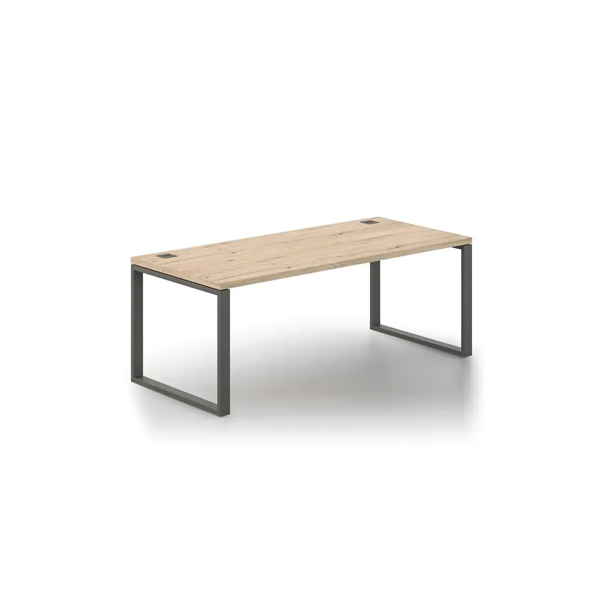 Bureau direction Milan - L180 - Métal et chêne photo du produit