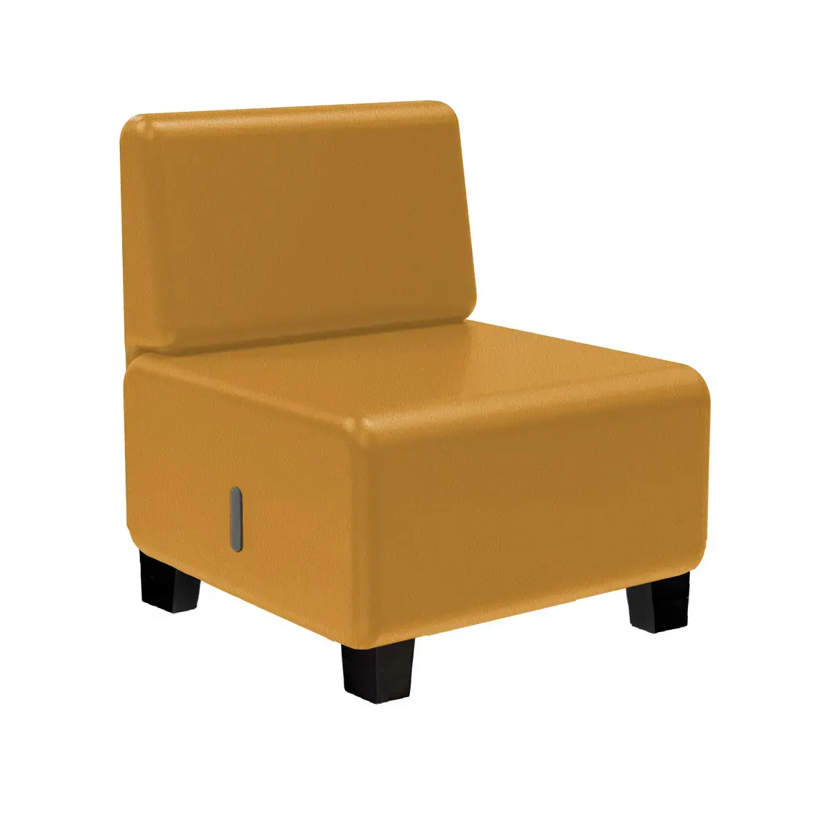 Fauteuil HIZIA - Simili cuir - Jaune - Alba photo du produit