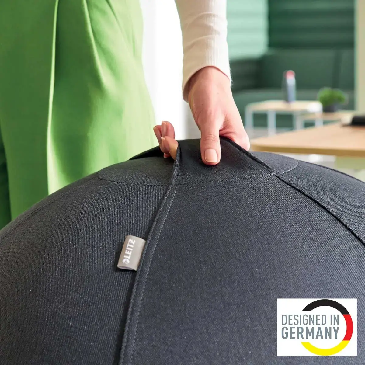 Ballon lest&eacute; assise ergonomique - Diam&egrave;tre 75 cm - Gris - Leitz photo du produit