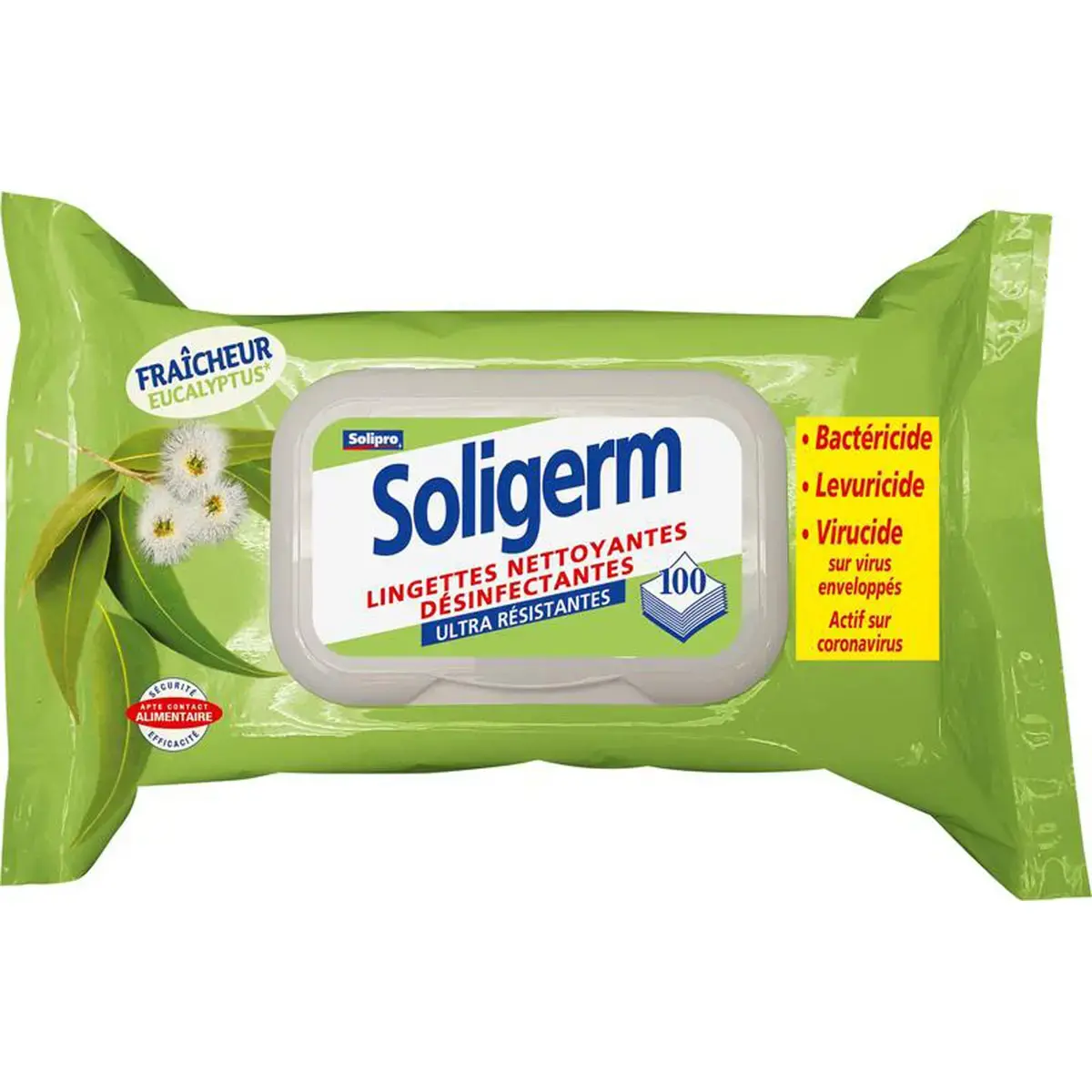 Lingettes nettoyantes désinfectantes - Soligerm photo du produit