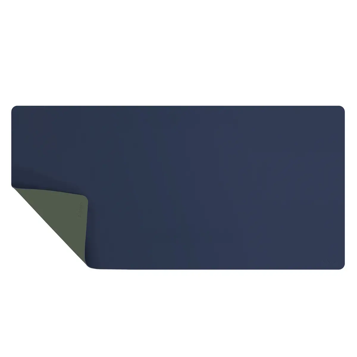 Tapis sous-main réversible - 80 x 40 cm - Marine / vert - Fellowes photo du produit