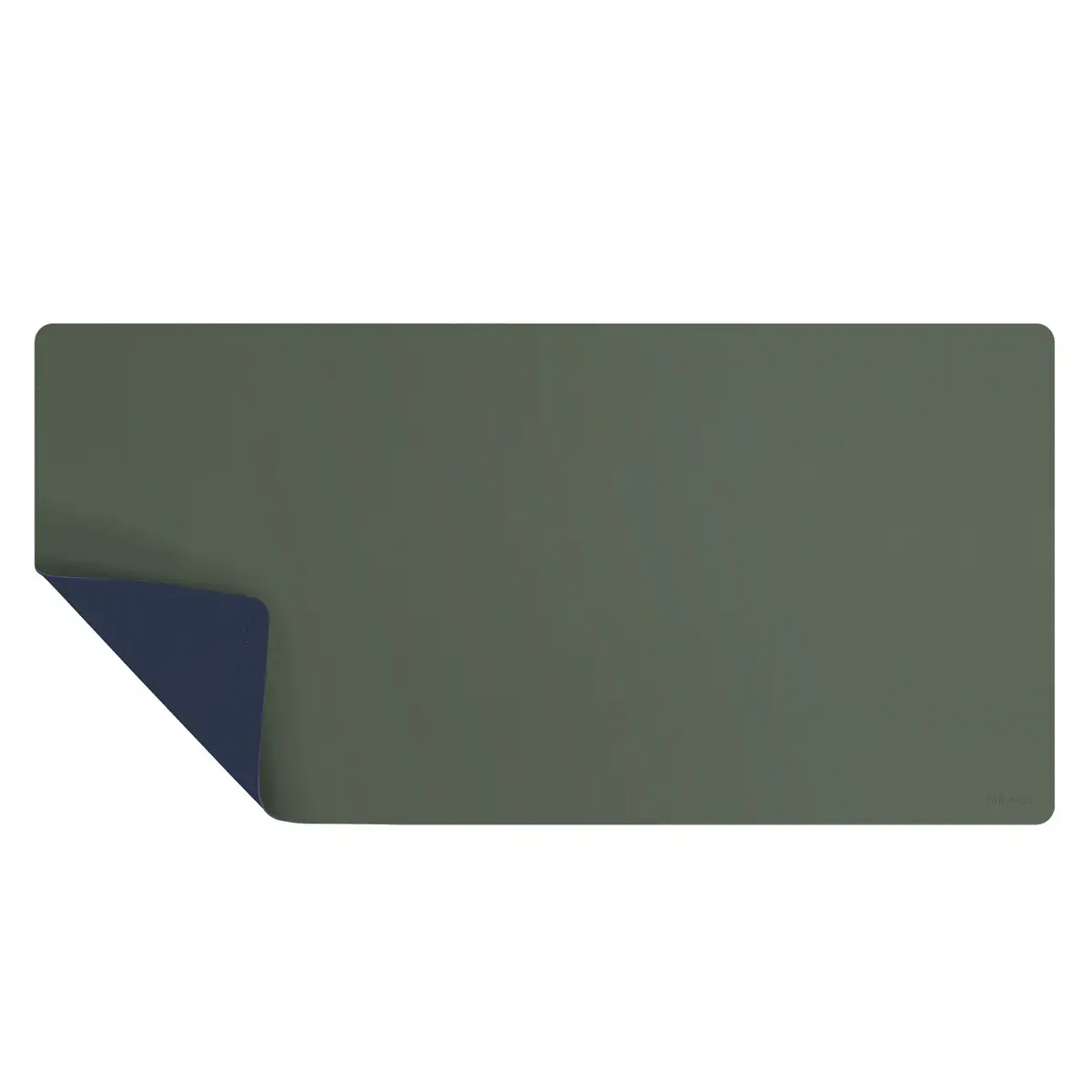 Tapis sous-main réversible - 80 x 40 cm - Marine / vert - Fellowes photo du produit