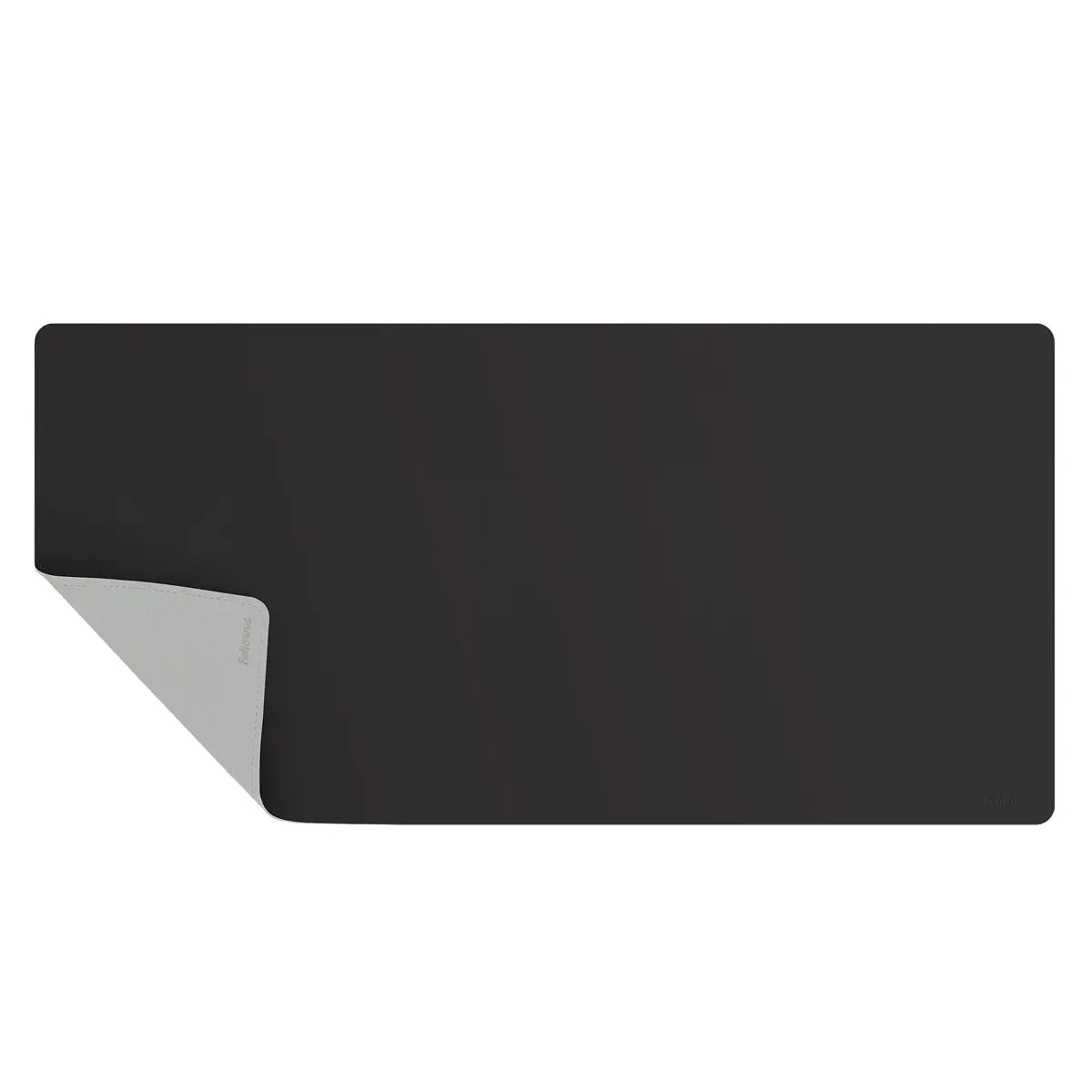 Tapis sous-main r&eacute;versible - 80 x 40 cm - Noir et gris - Fellowes photo du produit