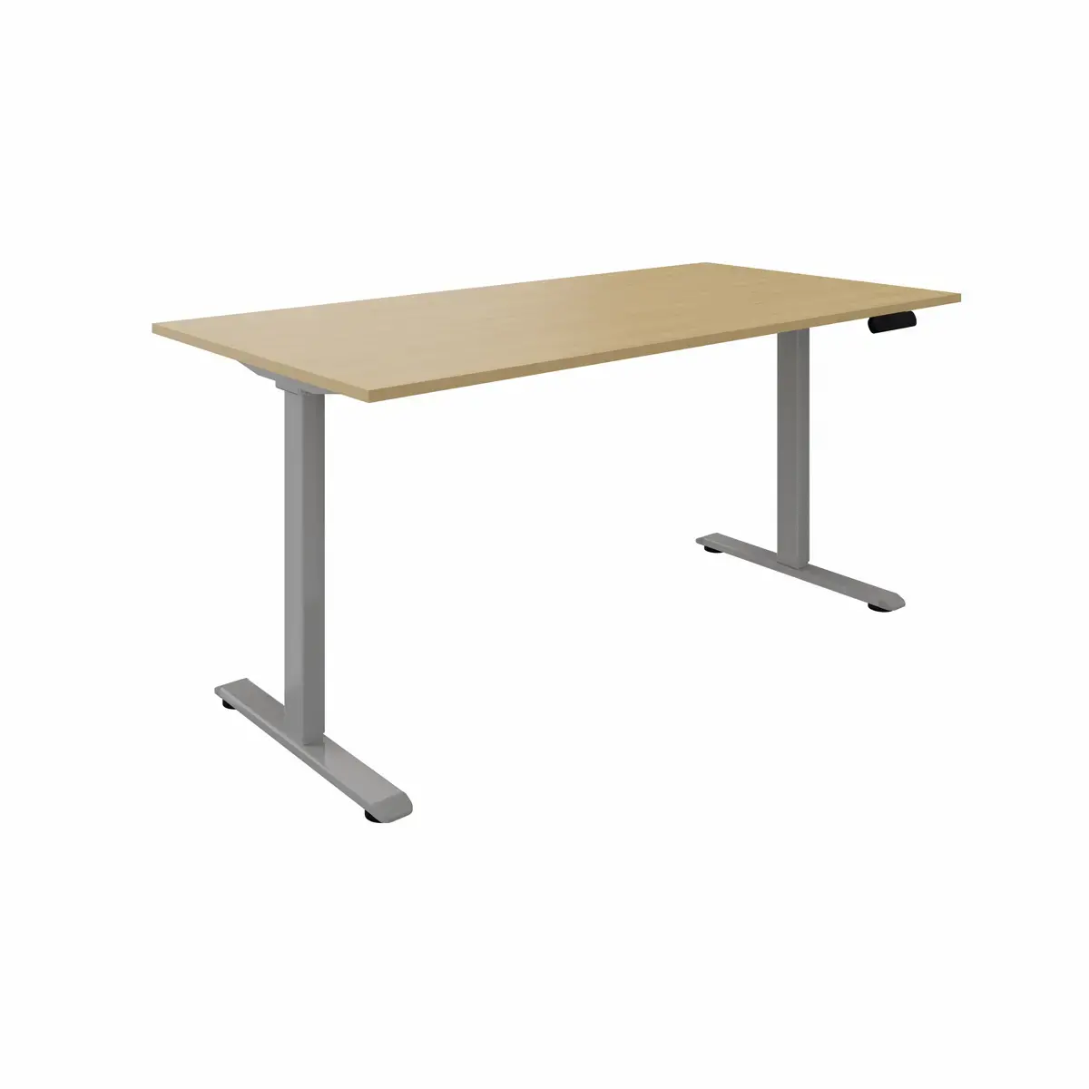 Bureau assis-debout motoris&eacute; Apollo - L160 - H&ecirc;tre/alu photo du produit