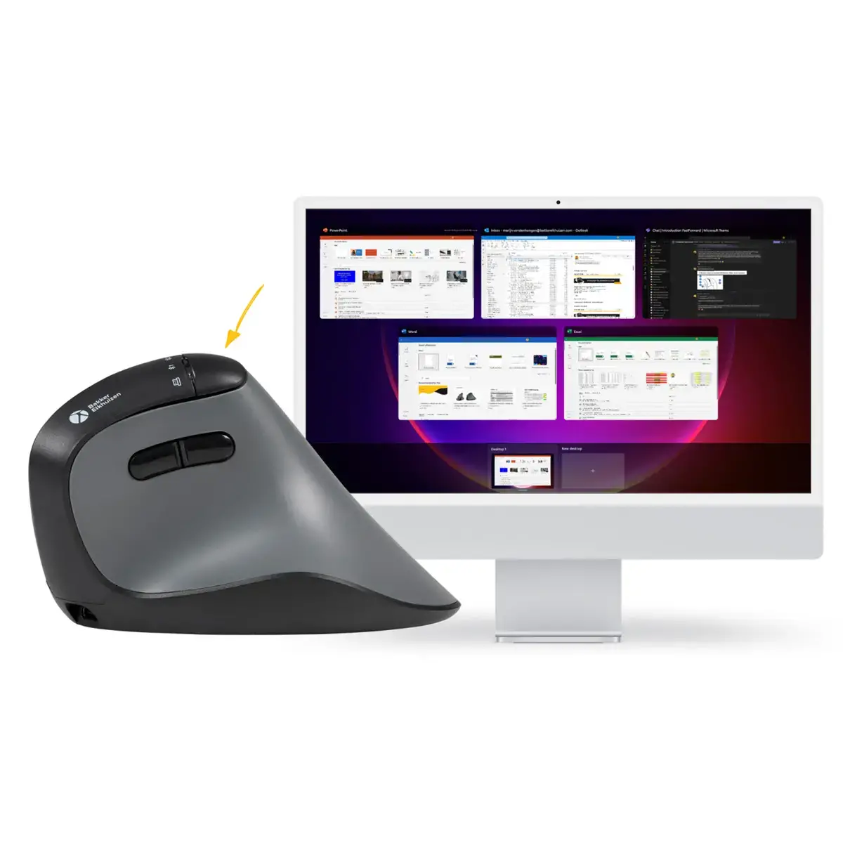 Souris verticale FastForward - Bakker Elkhuizen photo du produit