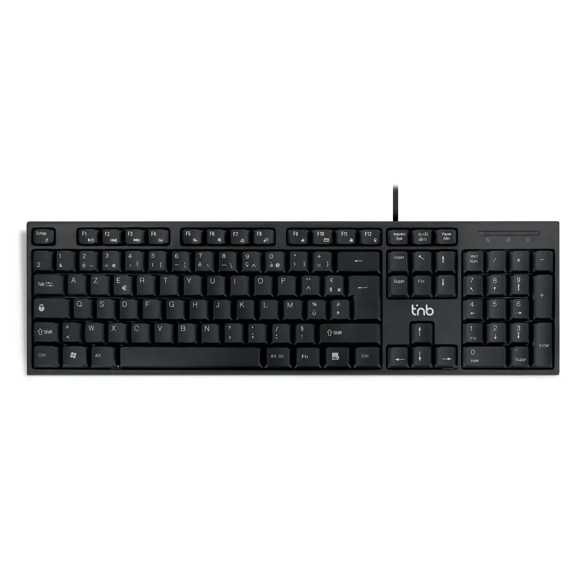 Pack clavier + souris filaires - Noir - T'nB photo du produit