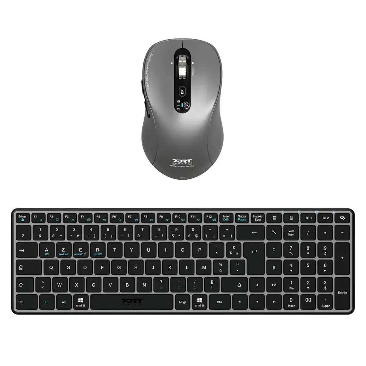 Pack souris et clavier sans fil - Bluetooth - Port Connect photo du produit