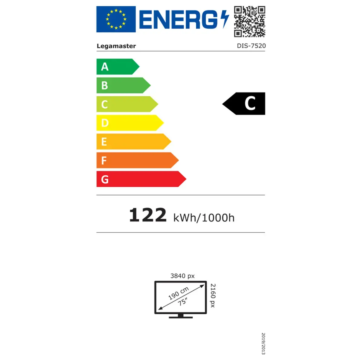 Écran d'affichage 4K - 75 pouces - Legamaster photo du produit