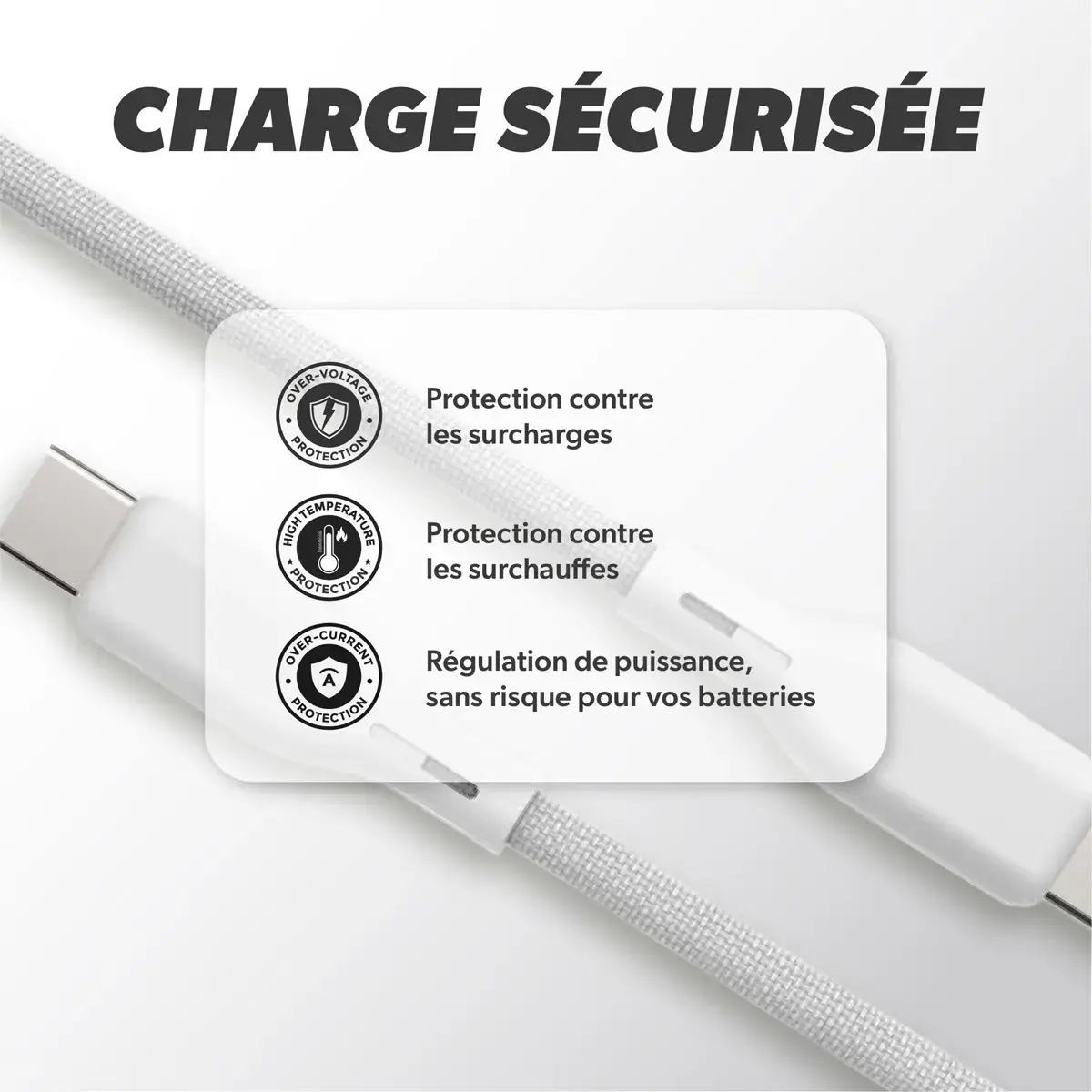 Chargeur USB-C - 30W - Blanc - T'nB photo du produit