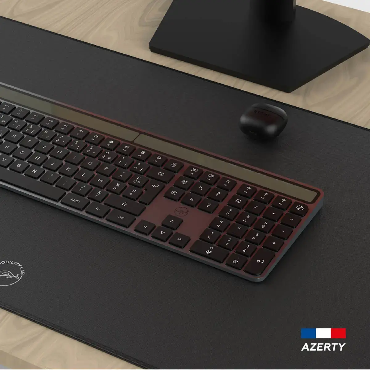 Clavier solaire - Sans fil - Azerty - Noir - Mobility Lab photo du produit