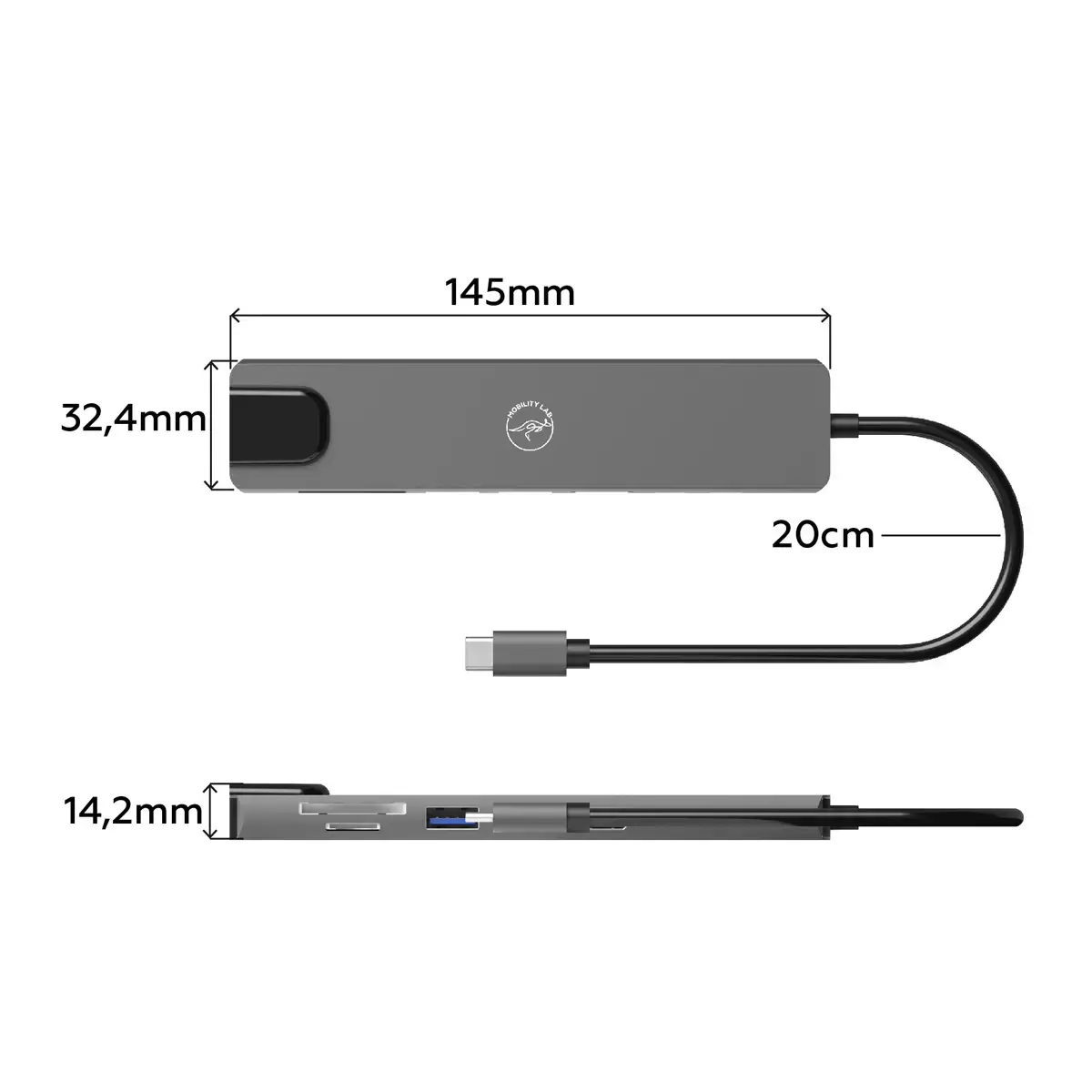 Hub USB-C - 8 en 1 -  Mobility Lab photo du produit