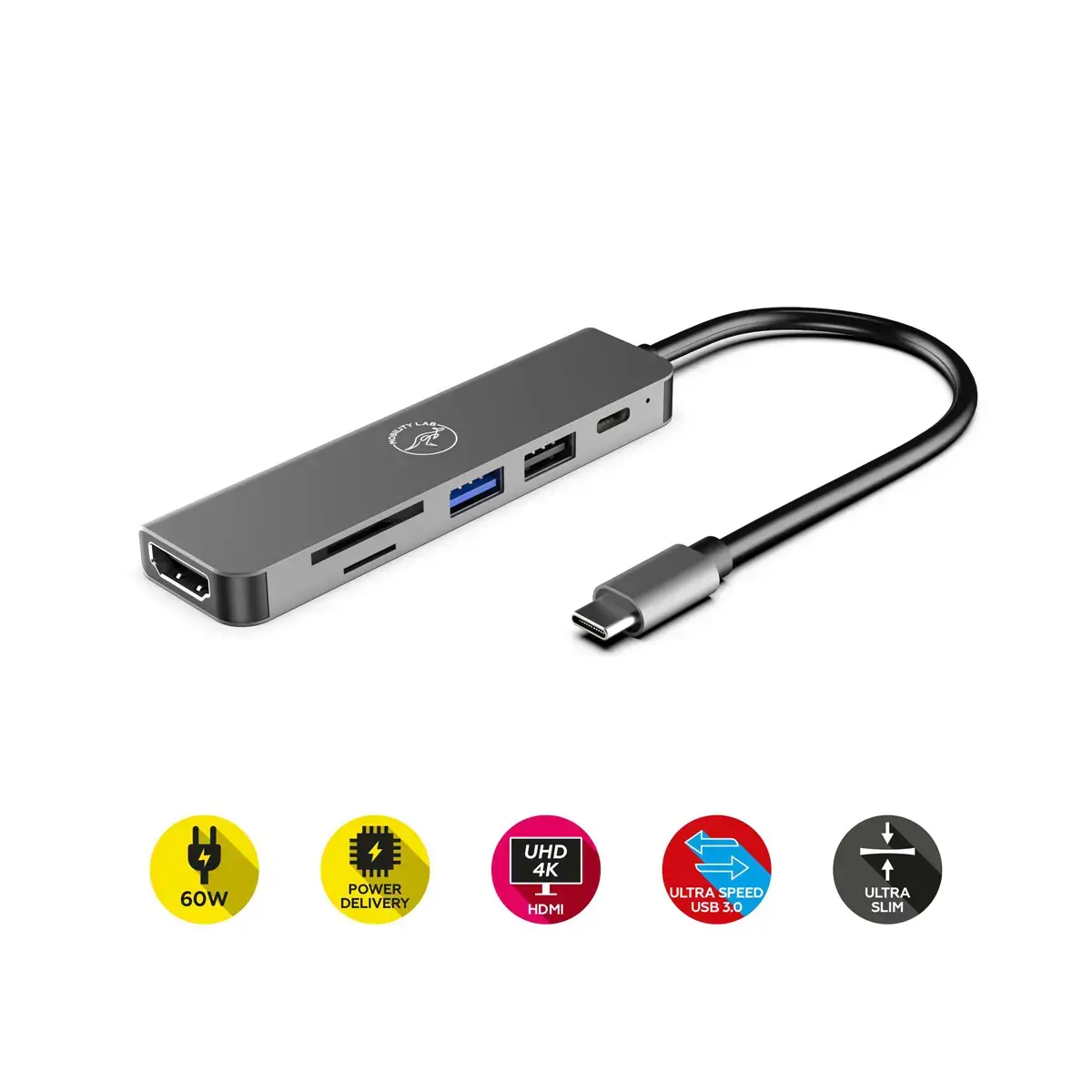 Hub USB-C - 6 en 1 - Mobility Lab photo du produit