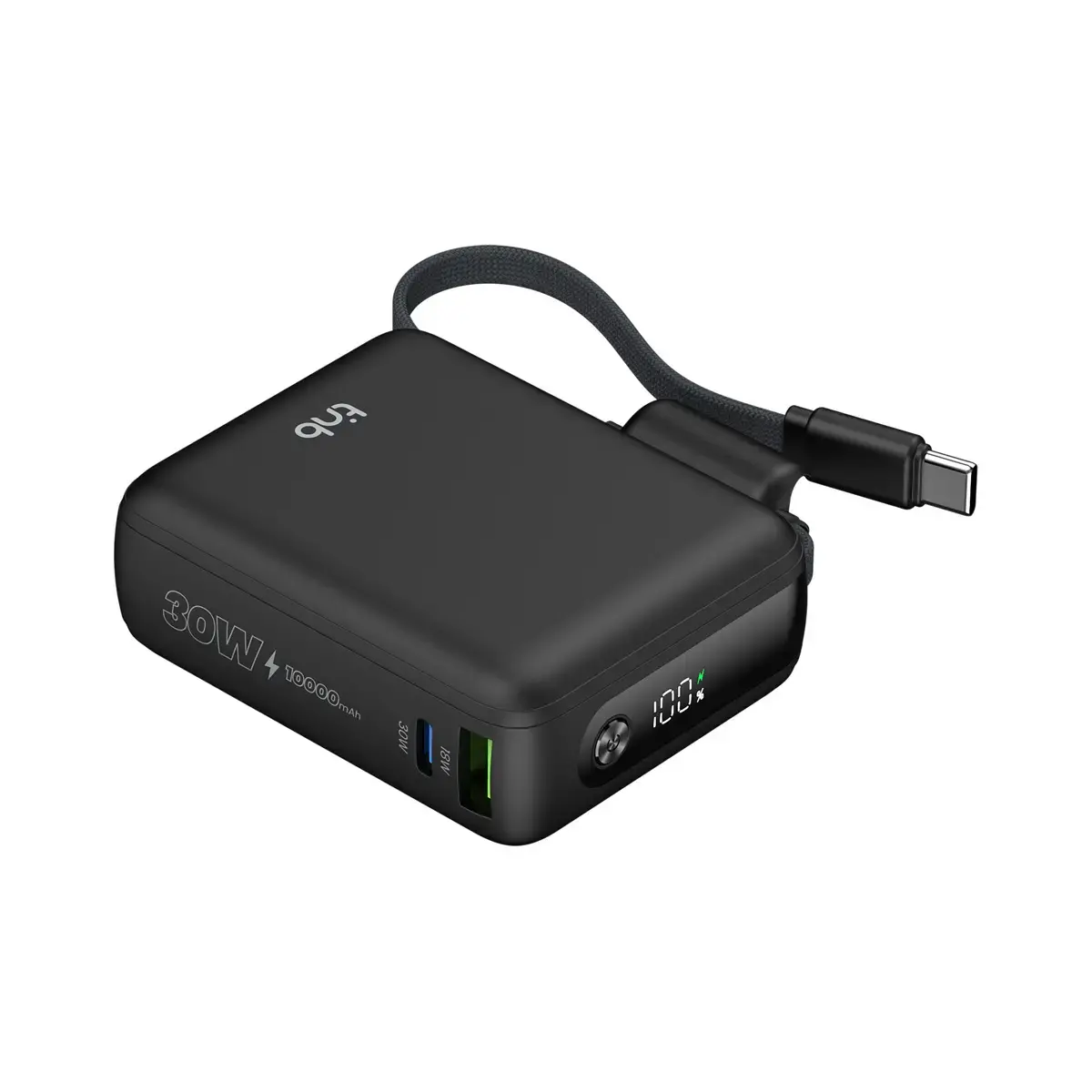 Batterie externe - C&acirc;ble USB-C - 30W - T'nb photo du produit