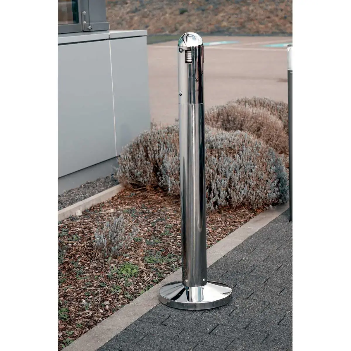 Cendrier sur pied - 3L - Inox- Prrobbax photo du produit