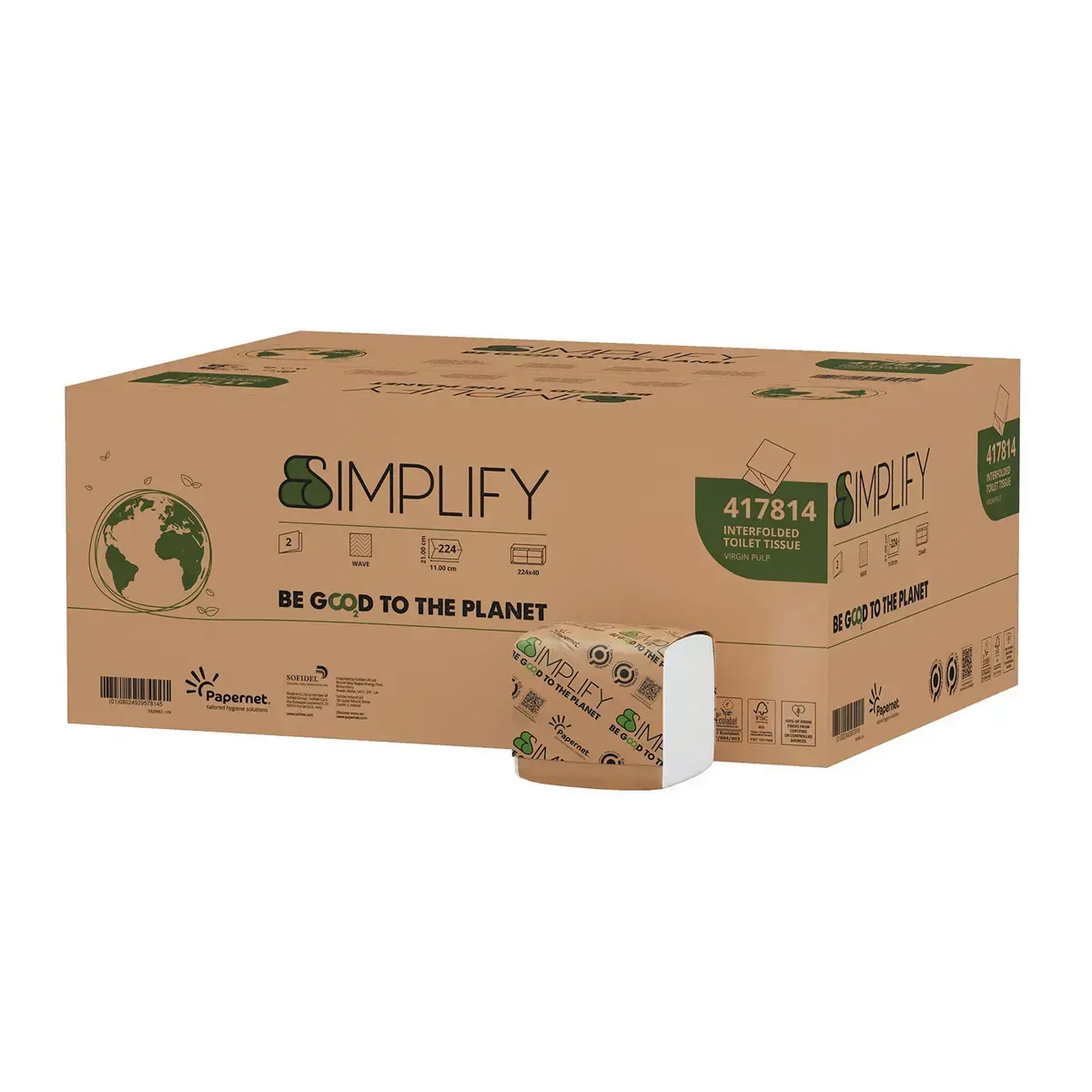 40 paquets papier toilette plié Simplify photo du produit