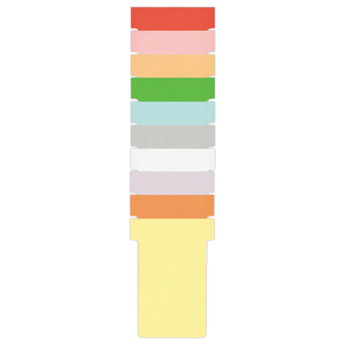 100 Fiches T pour planning - Taille 2 - Argent - NOBO photo du produit
