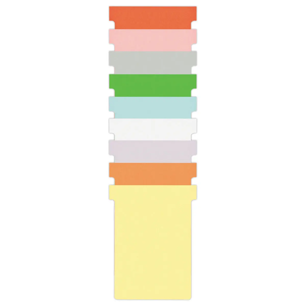 100 Fiches T pour planning - Taille 3 - Jaune - Nobo photo du produit
