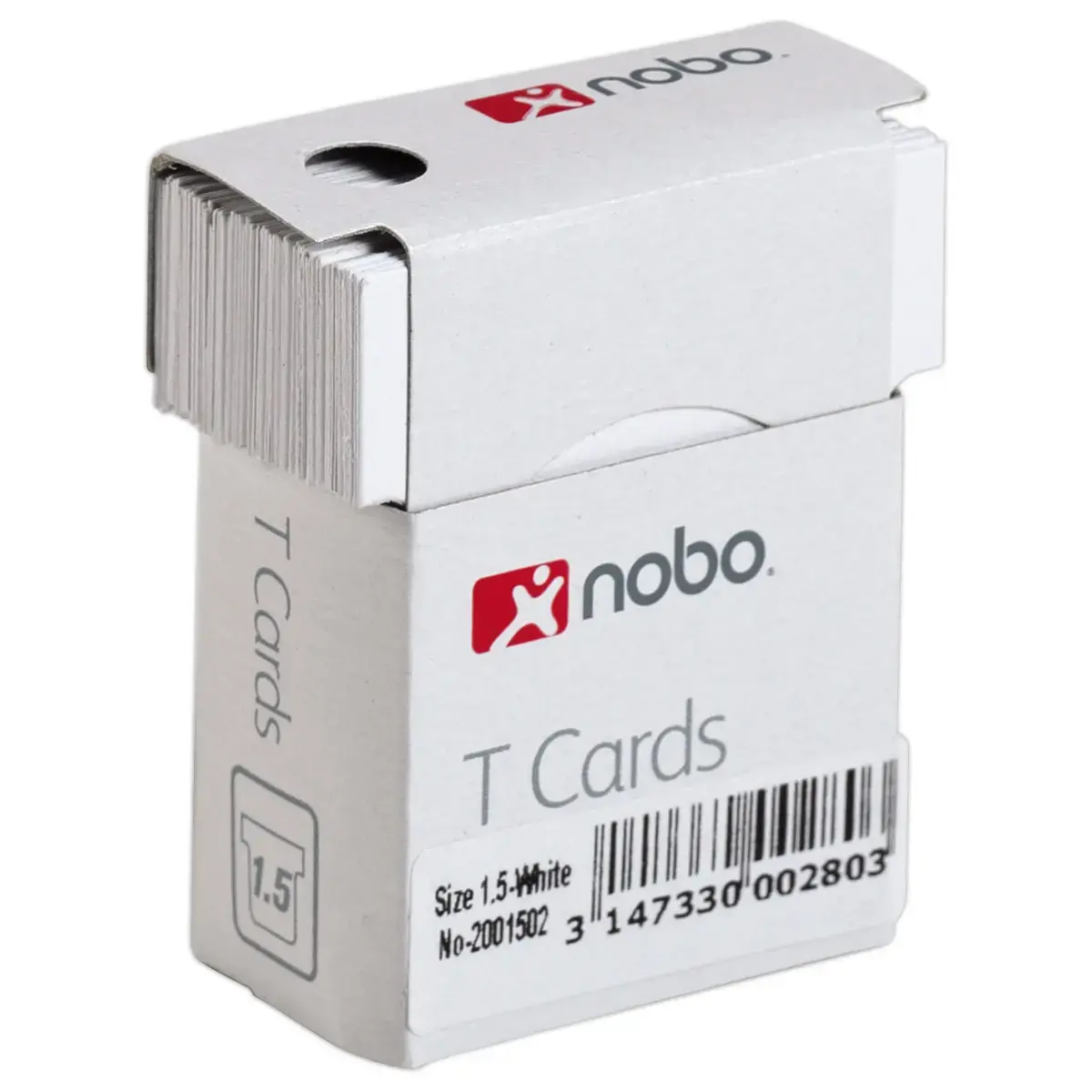 100 Fiches T pour planning - Taille 1,5 - Blanc - Nobo photo du produit