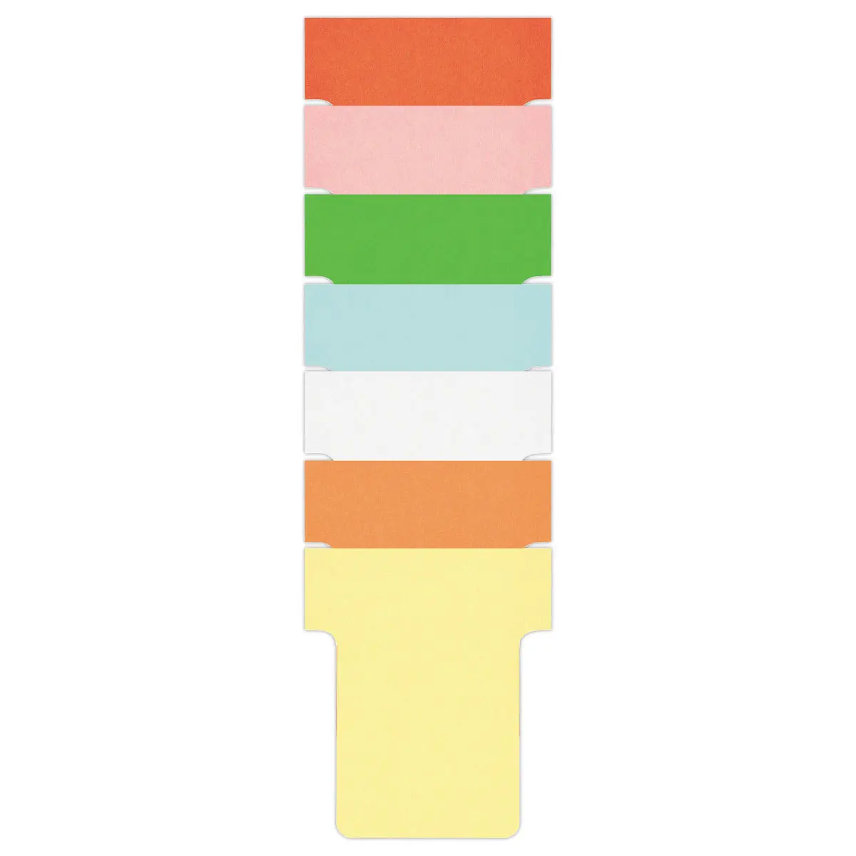 100 Fiches T pour planning - Taille 1,5 - Rouge - NOBO photo du produit