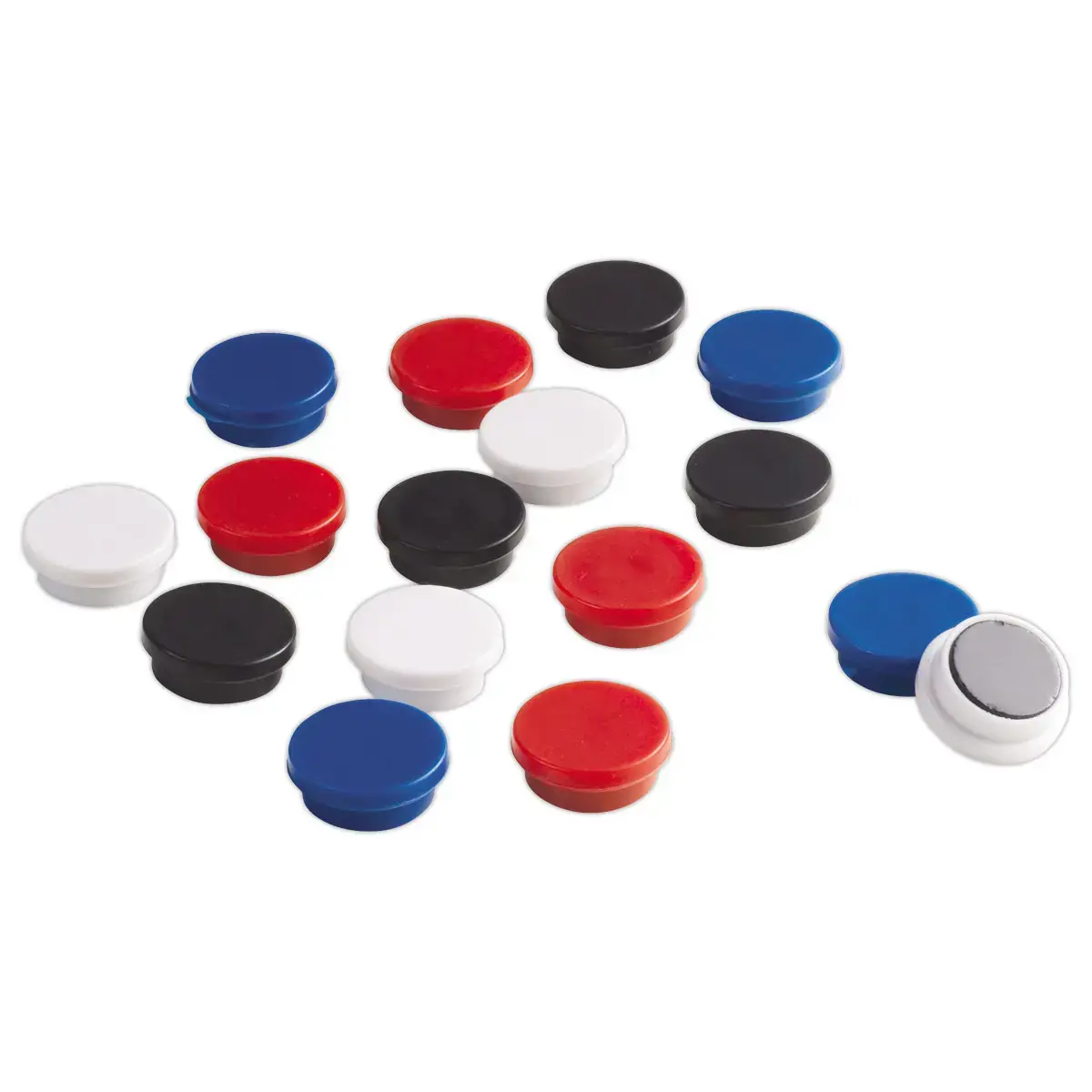 16 Aimants ronds - &Oslash; 9 mm - Assortis photo du produit