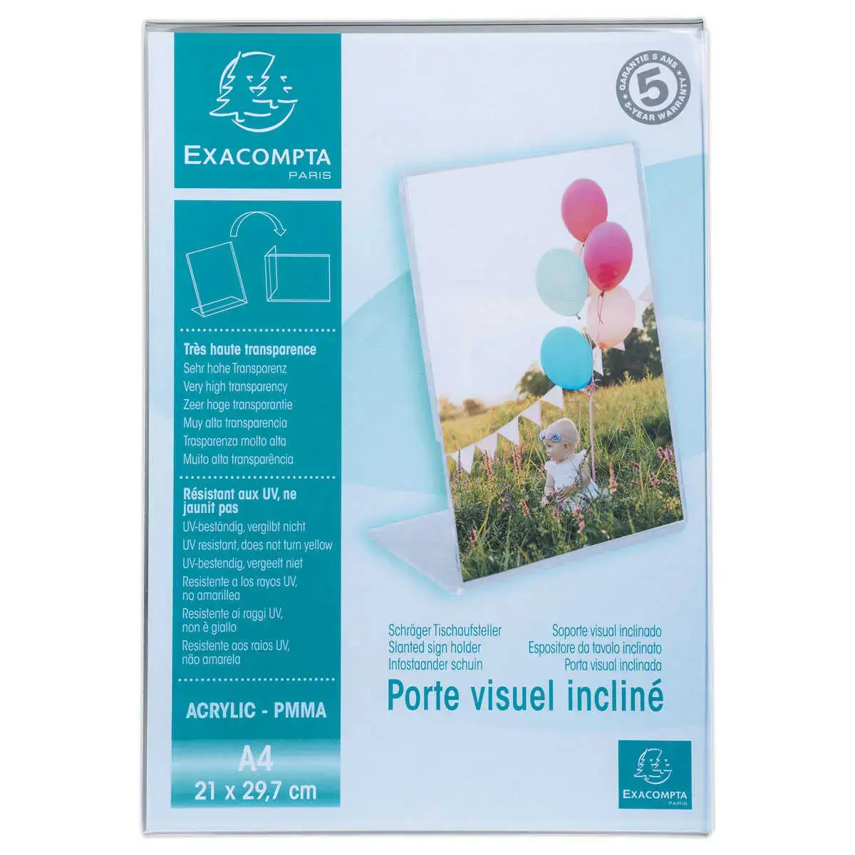 Présentoir de table incliné à poser - A4 - Exacompta photo du produit