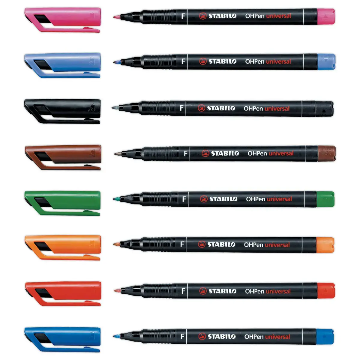 8 Marqueurs OHPen permanent fin 0,7 - Coloris assortis - Stabilo photo du produit