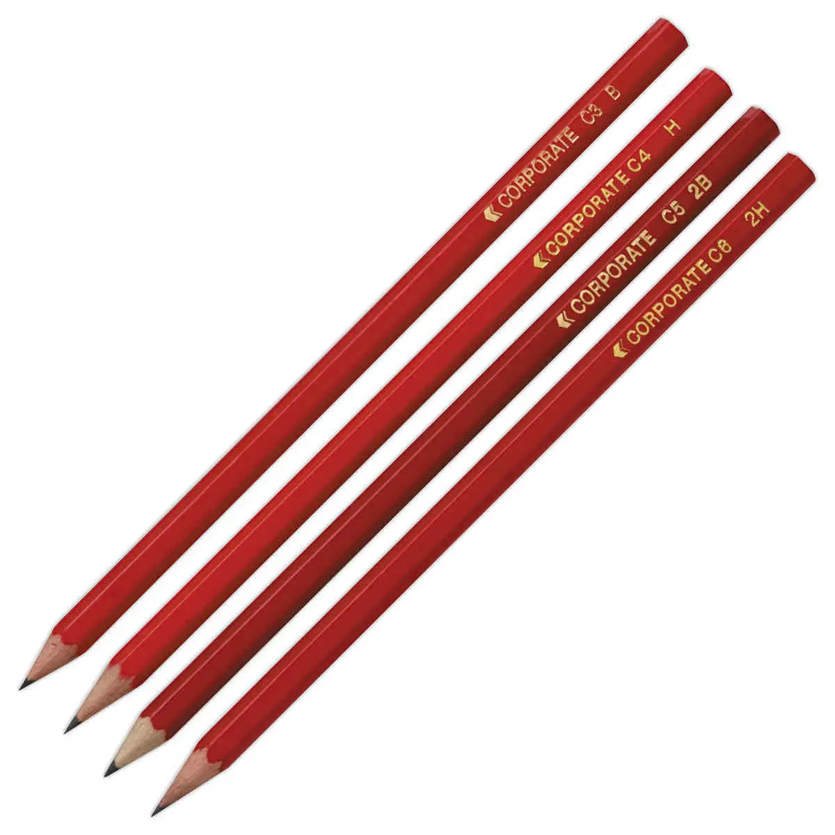 Crayons à papier bois tête coupée - 2B - boîte de 12