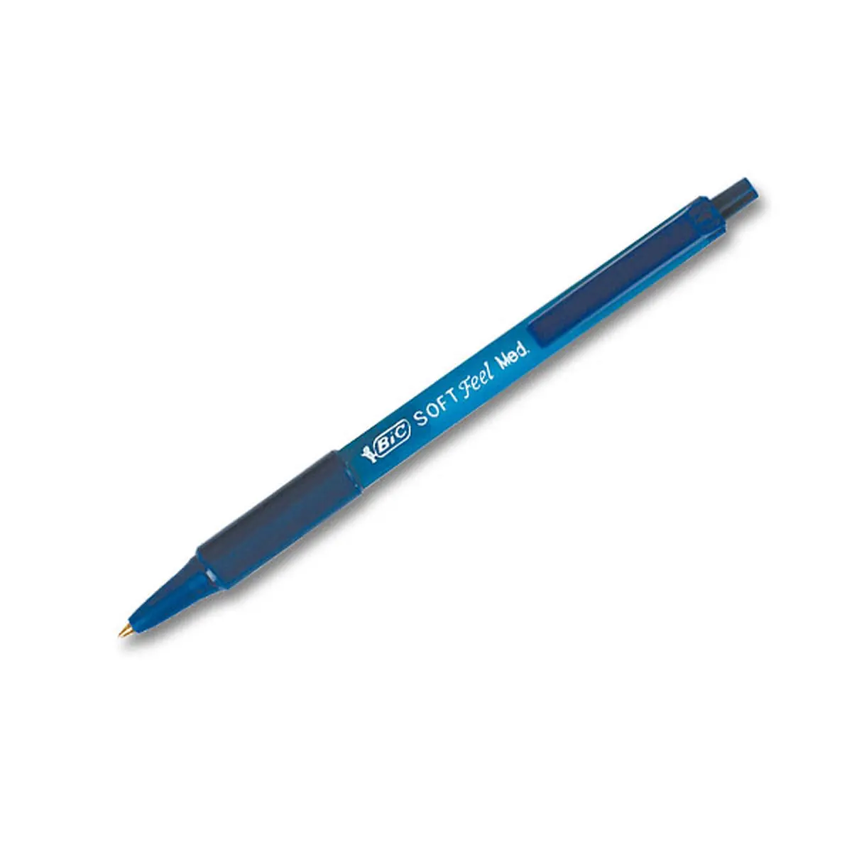 Stylo-bille rétractable Soft Feel - Pointe moyenne - Bleu - BIC photo du produit
