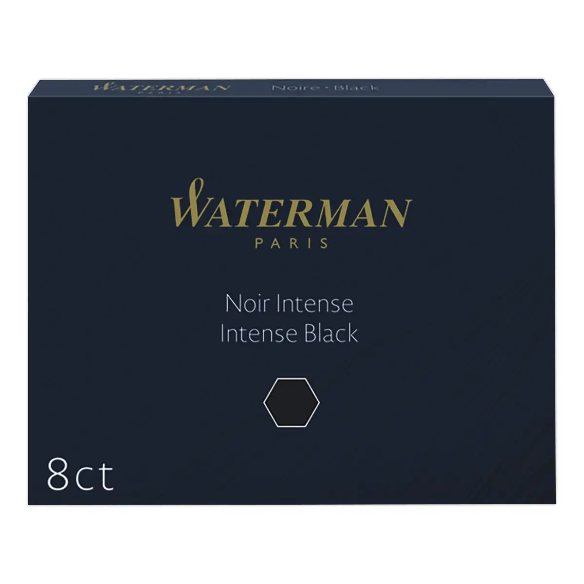 8 Cartouches longues internationales pour stylo plume - Noir - Waterman photo du produit