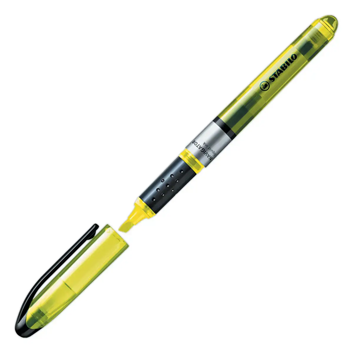 Surligneur Navigator - Encre liquide - Pointe biseautée - Jaune - Stabilo photo du produit