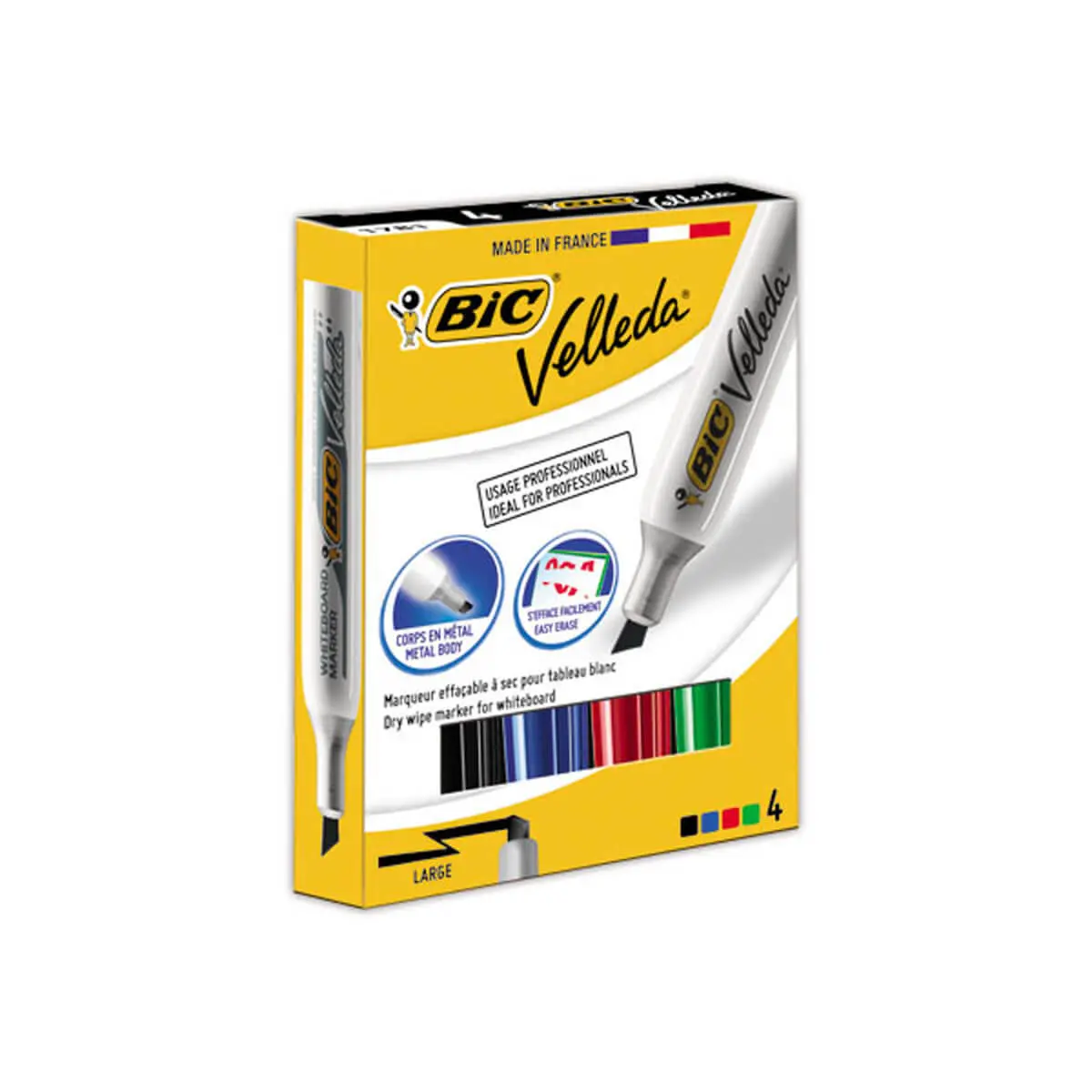 4 Marqueurs effaçables à sec - VELLEDA 1781 photo du produit