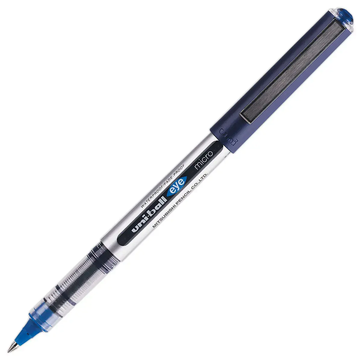 Stylo roller pointe métal eye 150 - Écriture fine - Bleu - UNI-BALL photo du produit