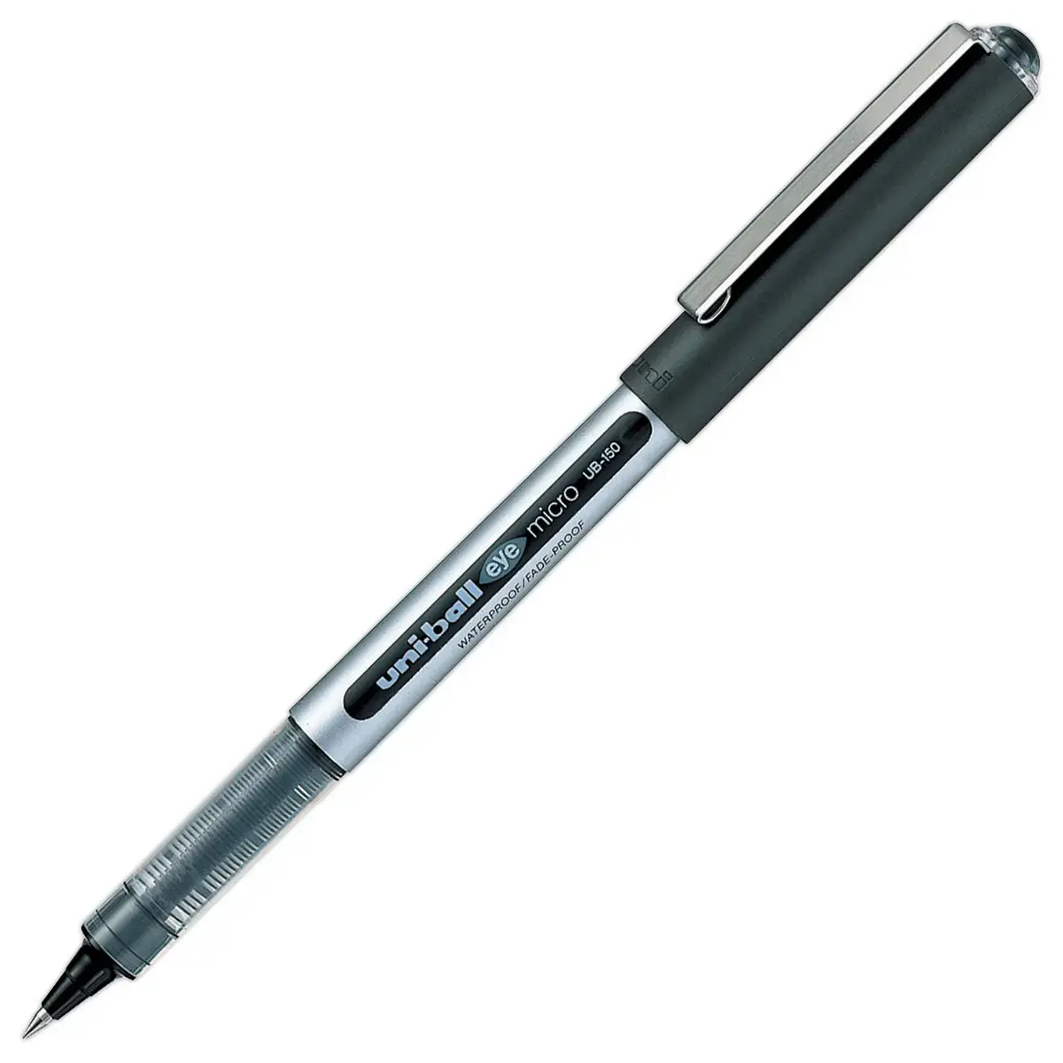 Stylo roller pointe métal eye 150 - Écriture fine - Noir - Uni-Ball photo du produit