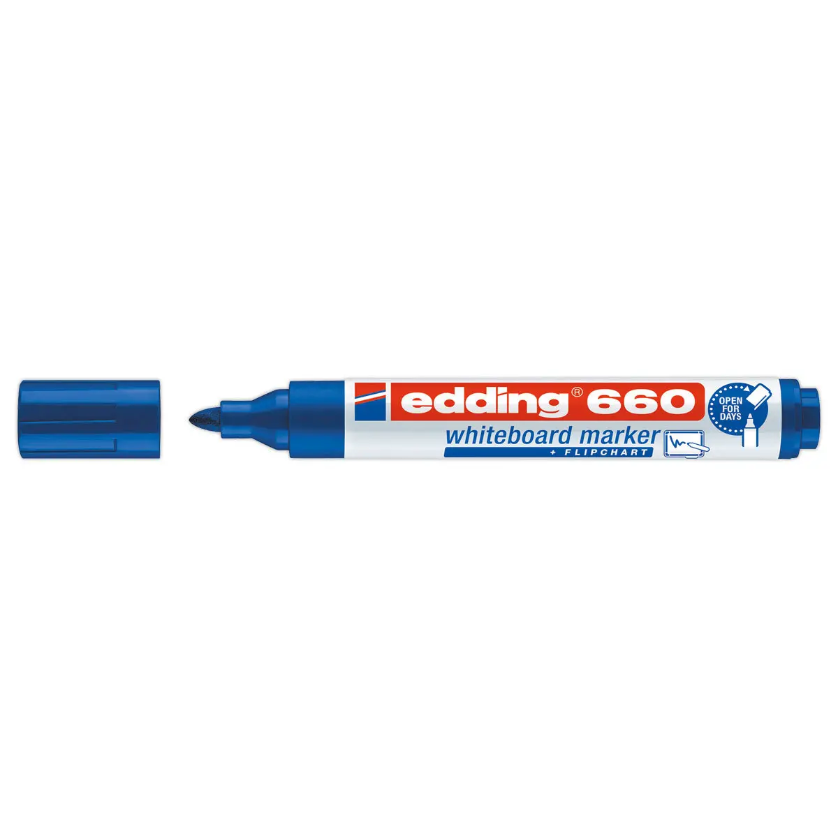 Marqueur effaçable à sec - Pointe ogive - Bleu - EDDING photo du produit