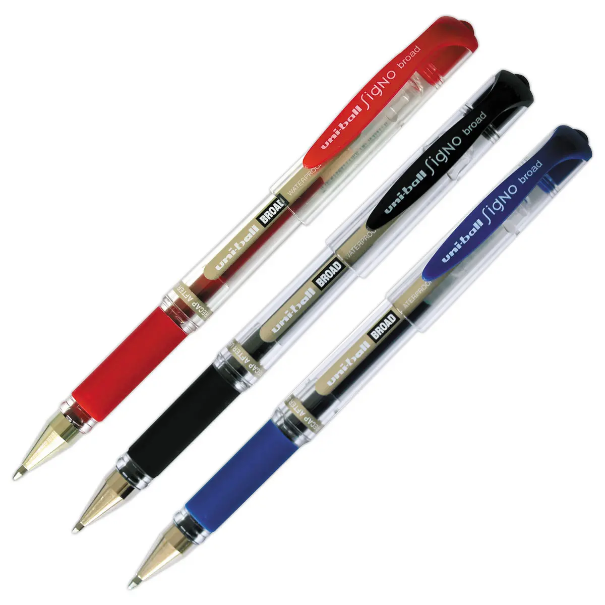 Stylo bille gel Signo Broad - Écriture large - Noir - UNI-BALL photo du produit