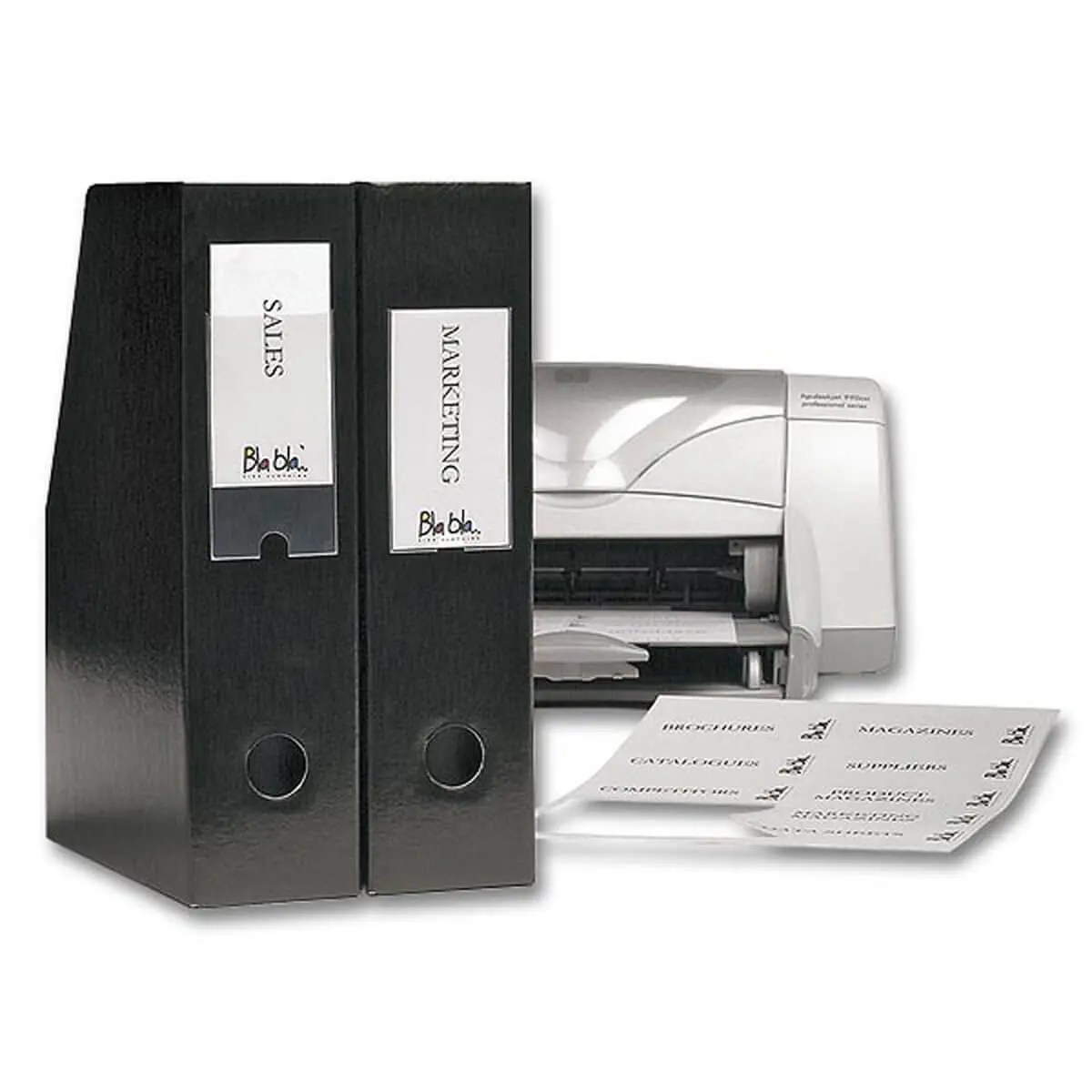 Sachet 24 porte-&eacute;tiquettes et &eacute;tiquettes - 5,5 x 10,2 cm - 3L photo du produit