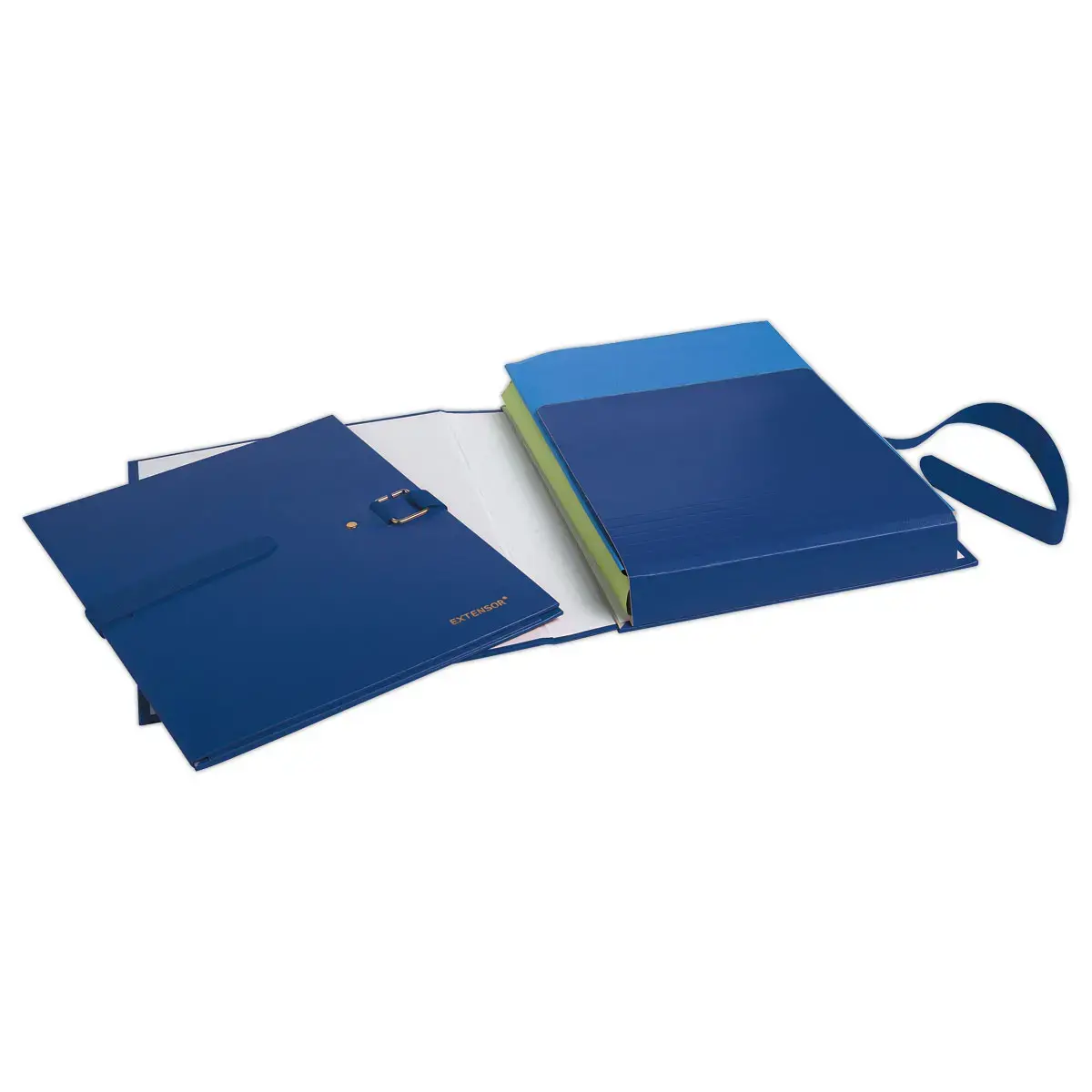 Chemise &agrave; sangle Extensor - Dos 16 cm - Bleu fonc&eacute; - Exacompta photo du produit