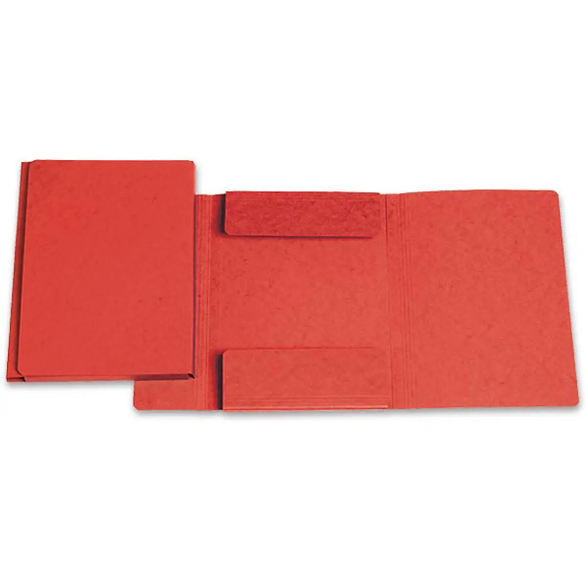 Chemise carte 3 rabats sans élastique - rouge - Exacompta photo du produit