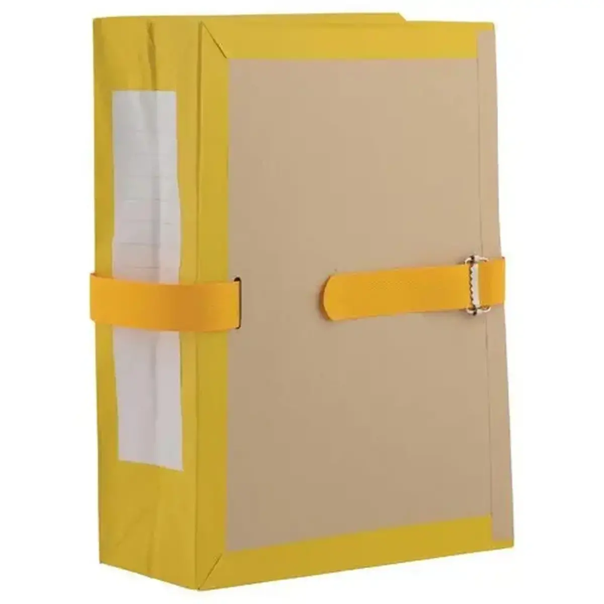 Pochette archive &agrave; soufflet - Dos 10 cm - Jaune - Socarpa photo du produit