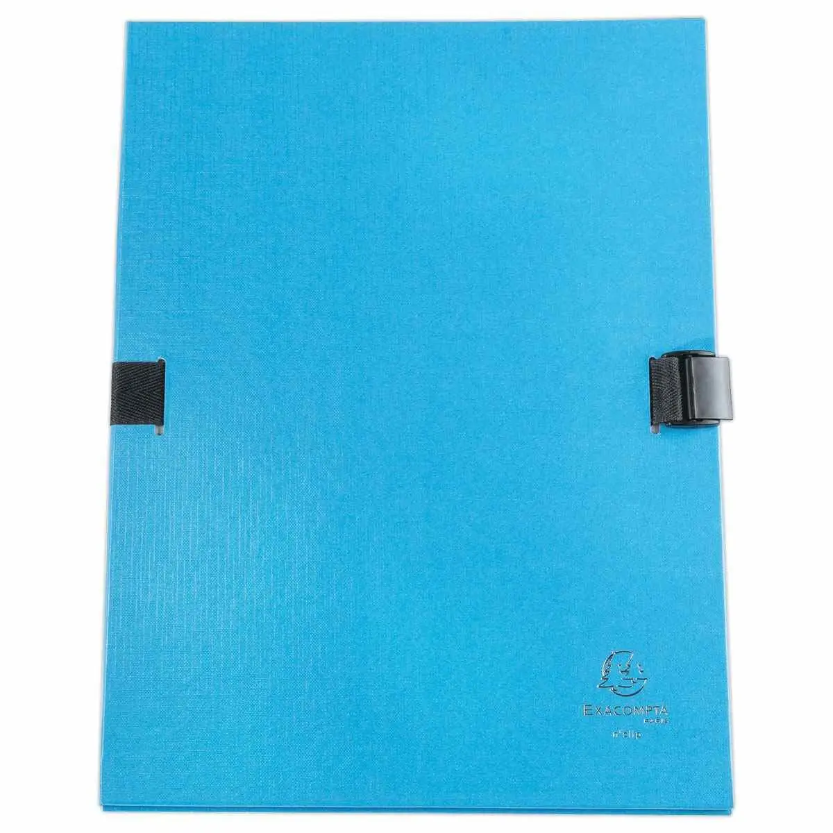 Chemise à sangle  Extenclip toilée avec rabat - turquoise - EXACOMPTA photo du produit