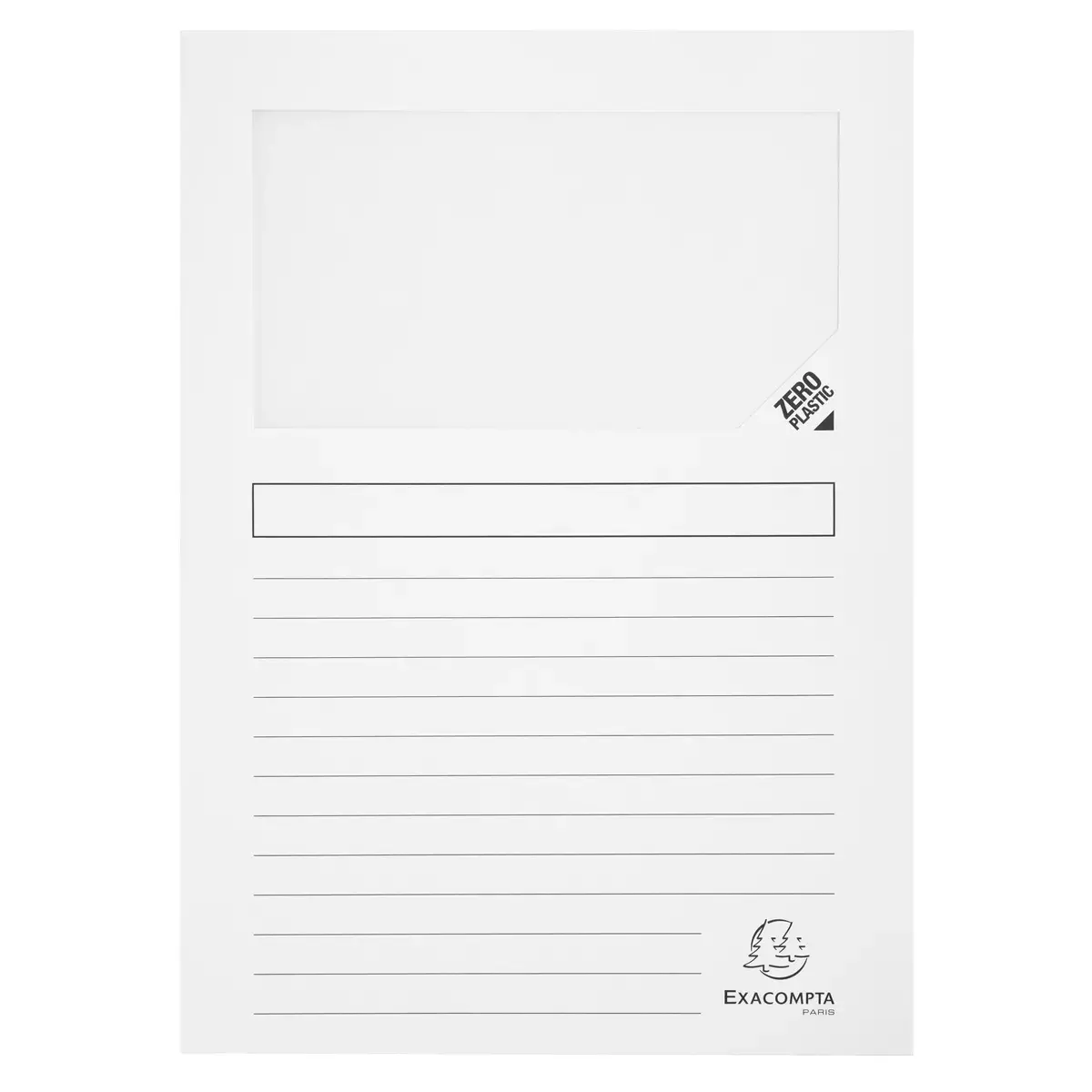 100 Pochettes de présentation papier - A4 - Blanc - Exacompta photo du produit