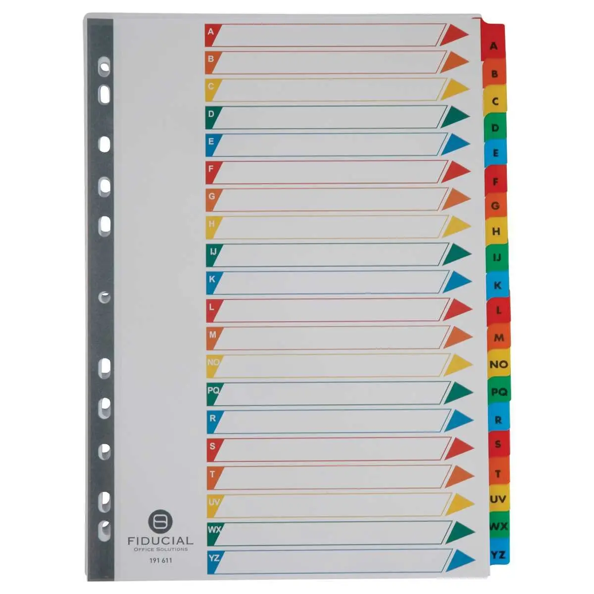 Jeu d'intercalaires alphabétiques A4 20 onglets multicolores - FIDUCIAL photo du produit