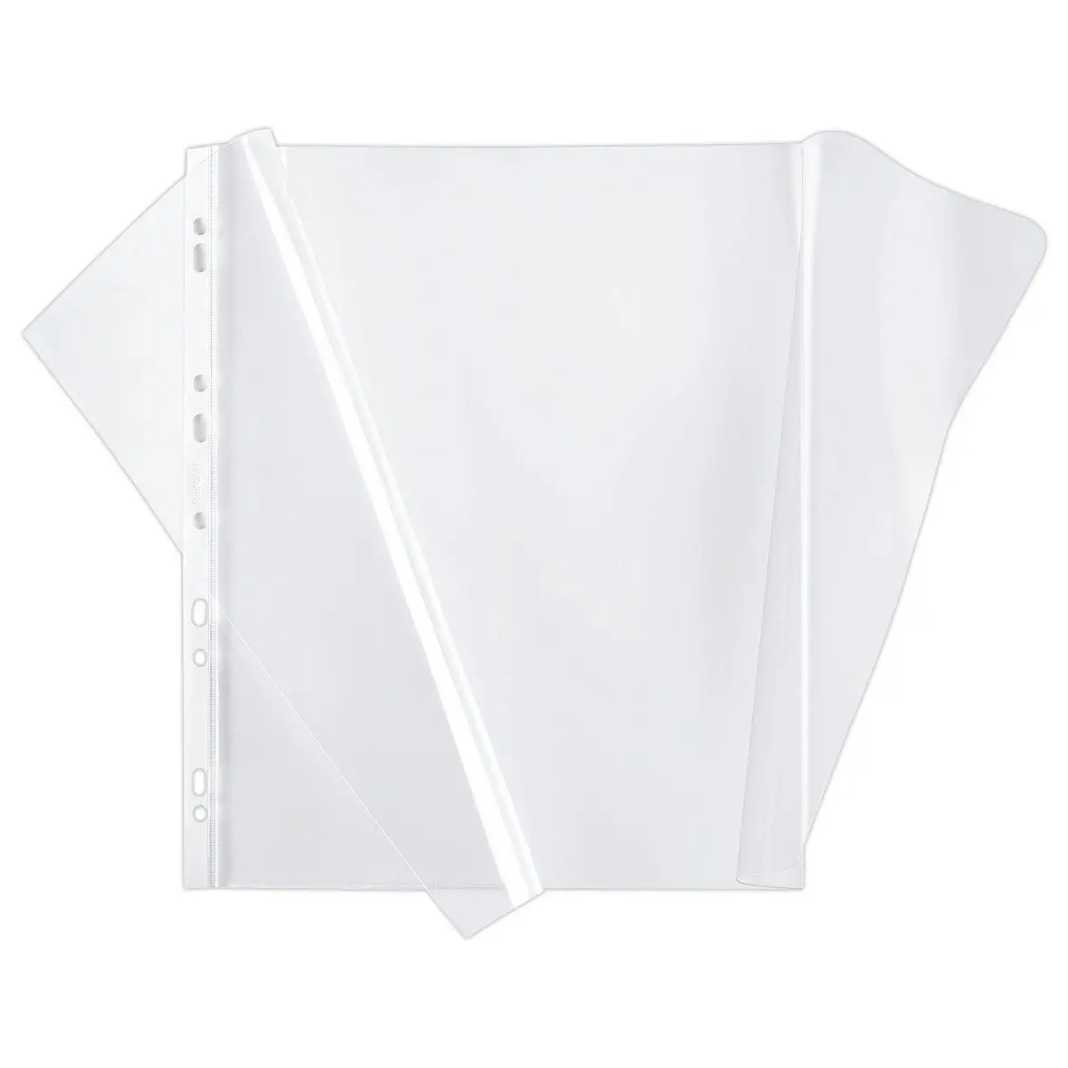 10 Pochettes perfor&eacute;es A4 - ouverture 2 c&ocirc;t&eacute;s - Oxford photo du produit