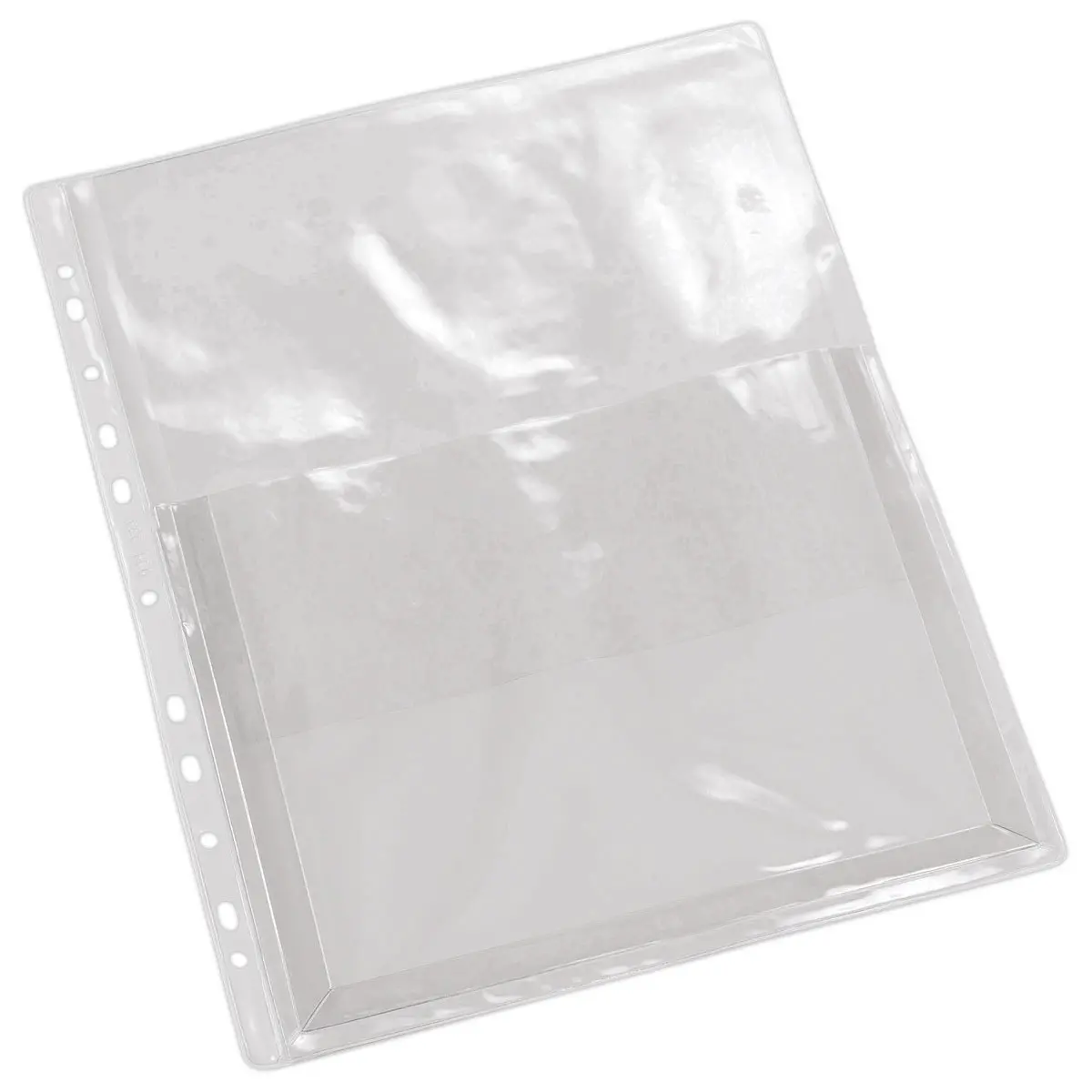 Pochette transparente perforée avec rabat de fermeture - A4 - 0,12 mm - 100  pochettes