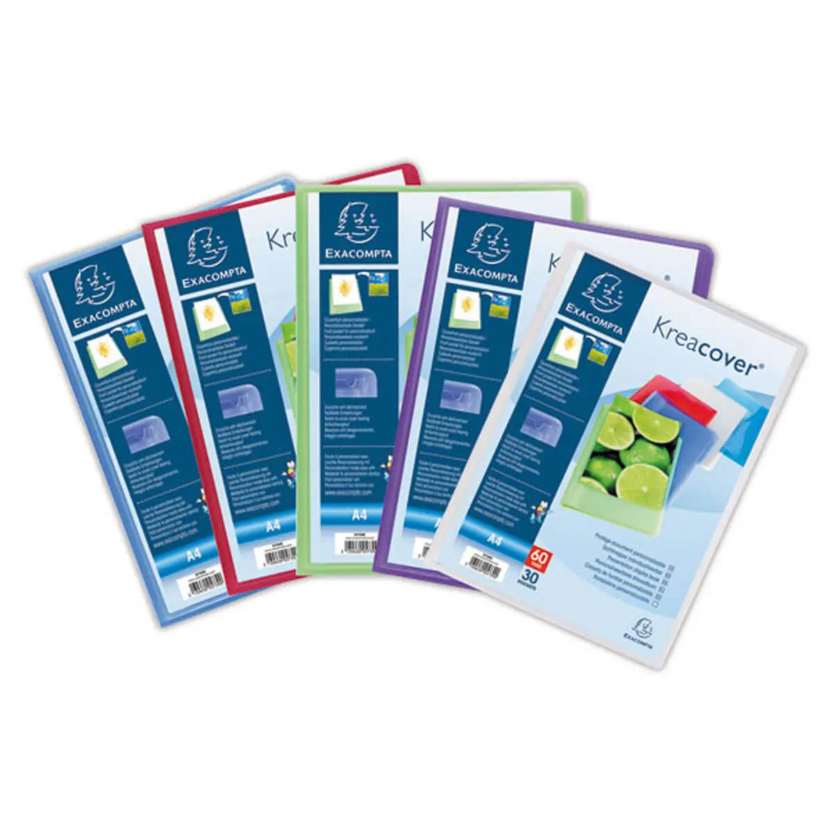 5 Protège-documents Chromaline Kreacover - 20 pochettes - EXACOMPTA photo du produit