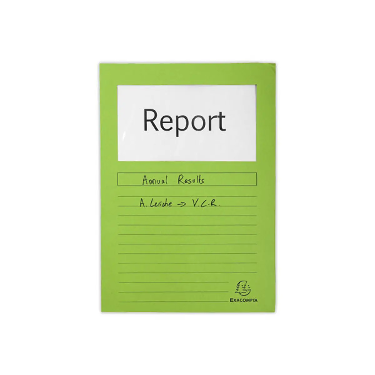 100 Pochettes coins papier à fenêtre cristal - vert vif - EXACOMPTA photo du produit