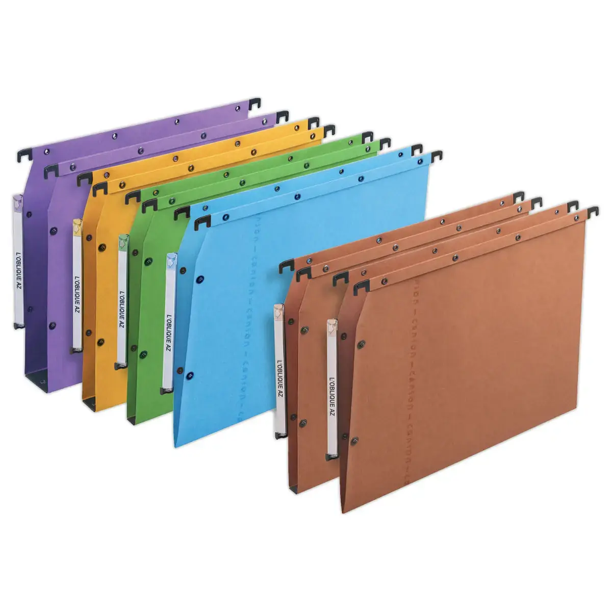 25 Dossiers suspendus pressions - Pour armoires - Fond V - Orange - ELBA photo du produit